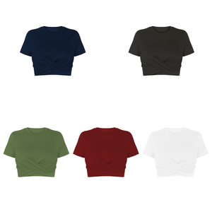 Attractive Design Women Crop Top T Shirts Factory Direct Supplier Casual Wear Ladies Crop Top Shirt With All Size Available - Product Image 4
