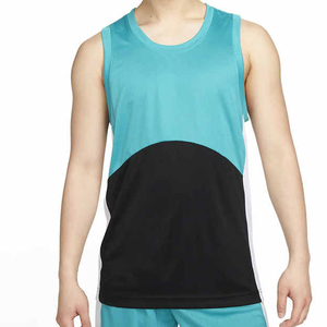 Débardeur tricoté color-block pour homme, col rond, séchage rapide, vêtement de sport, design uni, polyester, tenue décontractée - Product Image 1