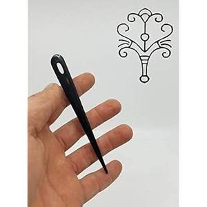 Agujas de Nalbinding Estilo Vikingo de Cuerno de Búfalo, Hechas a Mano, de Fibra Ósea, para Artesanía, Fabricante Curio Craft - Product Image 4