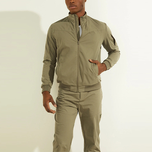 High Quality Hooded Men's Two-Piece Winter Sportswear Sweatsuit Set Breathable Windproof Eco-Friendly 100% Cotton Tracksuit - Product Image 5