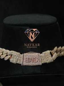 Iced Out 15mm 4 Row 925 <b>Silver</b> 14k Real Gold Plated VVS1 Moissanite Diamond Cuban Link <b>Chain</b> Necklace <b>Men</b> for Formal Wear - Product Image 3