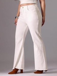 Women's Modern Independent Confident Strong Successful Motivation & Inspiration <b>Boot</b> Cut Cotton Jeans-Eco-Friendly Vintage Style - Product Image 5