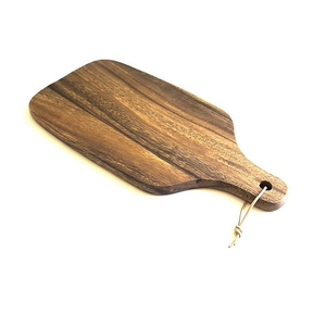 Planche à découper en bois d'acacia 40x25cm, planche à découper en bois, planche à charcuterie avec poignée - Product Image 4