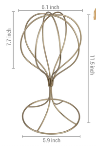 Brass Electroplated Metal <b>Hat</b> Holder <b>Stand</b> for Tabletop Display Decorative Wig <b>Hat</b> <b>Stand</b> for Home Boutique Vanity - Product Image 6