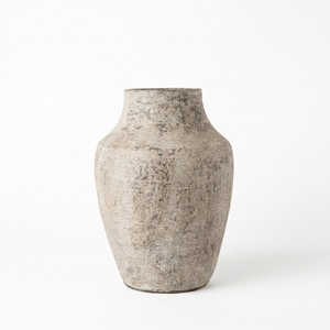 Vase en terre cuite rustique Orivase, pot de table en argile, vase artisanal en terre cuite, urne décorative en céramique, 18x33cm - Product Image 1