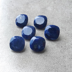 Sodalite facettée de qualité AAA+, taille coussin, calibrée, dos plat, pierre précieuse naturelle, pour bijoux, tailles personnalisées disponibles - Product Image 3
