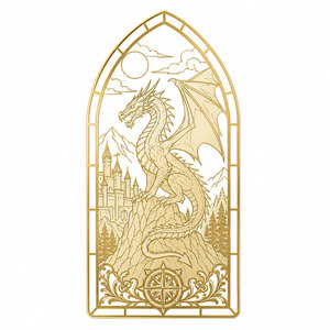 Marcapáginas de Metal con Diseño de Dragón |   Marcapáginas Tradicional Personalizable de Latón Antiguo con Escamas de Dragón |   Regalo para lector de fantasía vintage - Product Image 4