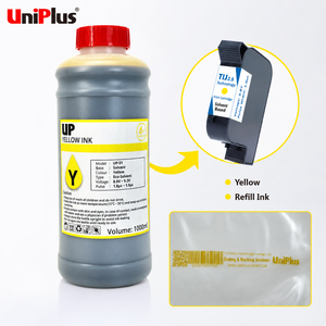 Uniplus ECO Solvent Based Yellow, Green <b>Ink</b> <b>Refilled</b> for TIJ2.5 Inkjet Cartridge for Handheld <b>Printer</b> Print on Product Packing - Product Image 1