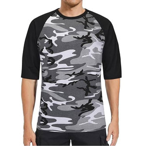 T-shirt à manches courtes camouflage pour homme, coupe classique, décontracté, respirant, 100% coton jersey, tissu tricoté, imprimé numérique - Product Image 3