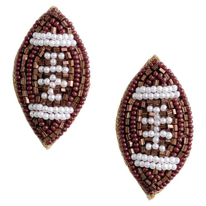 Pendientes de Fútbol con Cuentas para Amantes del Deporte, Pendientes Colgantes con Bordado de Cuentas para Fanáticos de la Moda - Product Image 1