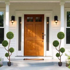 2025 High Quality 150cm <b>Artificial</b> Boxwood Topiary Ball <b>Tree</b> Green Indoor/<b>Outdoor</b> Spiral Decoration 1pcs/set - Product Image 4