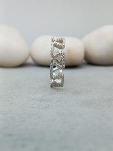 D'VINS JEWELS Trendy Shape Engagement Wedding Ring Lab Grown Brilliant Cut Filled Color D White <b>Silver</b> Rose Gold for Certified - Product Image 2