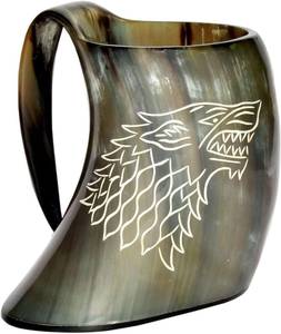 Drinking Horn Top Quality Buffalo Horn Glass Viking Drinking Horn Mug /Beer Cow Horn Cup/glass With Brass Rim at Low Price - Product Image 1