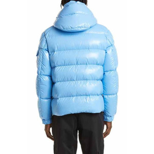 Veste d'hiver matelassée pour homme, grande taille, imperméable, chaude et épaisse, avec capuche, en toile, style vintage, fermeture éclair, duvet de canard, vente en gros - Product Image 3