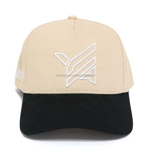 Wholesale High Quality Cap manufacturer Custom 5 panel curved brim structured <b>baseball</b> <b>ball</b> cap with logo - Product Image 1