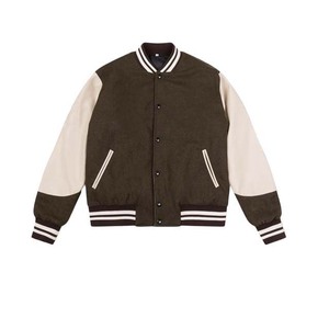 High Street Style Turn-Down Collar Varsity Baseball Jackets <b>Men's</b> OEM Custom Chenille Patches College Baseball Jacket For <b>Men</b> - Product Image 3