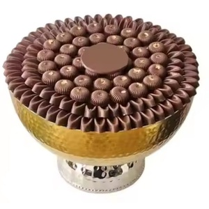 Attractive Design Home Decorative Table Ware <b>Chocolate</b> Serving Bowl Finest Quality Hammered Metal Bowl for <b>Wedding</b> Use - Product Image 4