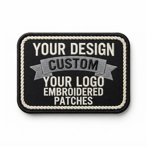 Écussons personnalisés brodés de qualité supérieure, rectangulaires, à thermocoller, avec logo en tissu pour vêtements et accessoires - Product Image 5