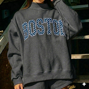 Sudadera Personalizada con Logotipo Bordado para Mujer, Estilo Urbano, Cuello Alto, Manga Larga, Corte Holgado, Transpirable, Antiarrugas y Ecológica - Product Image 1