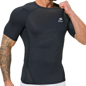 Comfortable Lightweight Knitted <b>Compression</b> <b>Shirt</b> for Men-Slim Fit Quick Dry Eco-Friendly Breathable Sports Apparel - Product Image 2