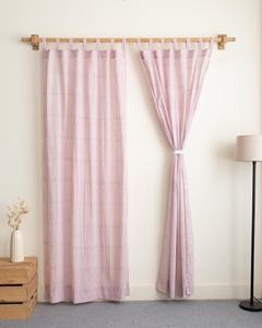 Rideau en tissu rayé imprimé à la main en coton, idéal pour la décoration des fenêtres et portes du salon et de la chambre – Vente chaude - Product Image 1