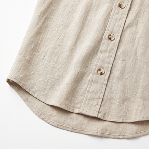 Men's Summer <b>Longline</b> Blank Solid Linen Shirt Extended Hem Casual <b>Top</b> OEM ODM Wholesale Factory Private Label Low MOQ - Product Image 6