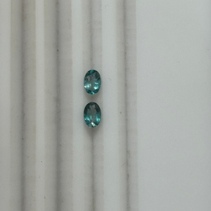 Par de Granidierita Azul Natural, Corte Ovalado, 6x4mm, 0.90Ct, Sin Tratar, de Madagascar, Gema Suelta, Color Intenso, Alta Calidad, Gema Fina Rara - Product Image 1