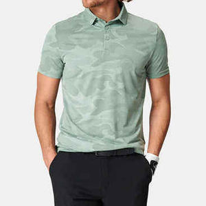 เสื้อโปโลกอล์ฟซับเหงื่อ พิมพ์โลโก้ตามสั่ง แห้งเร็ว เสื้อทำงานผ้าโพลีเอสเตอร์เรียบ ซับลิเมชั่น เสื้อยูนิฟอร์มเปล่าสำหรับผู้ชาย - Product Image 5