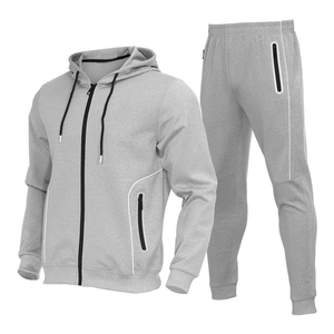 Fashionable OEM Custom Logo Men Casual <b>Jogger</b> <b>Set</b> Two Piece 100% Cotton High Street <b>Plus</b> <b>Size</b> Cargo Windbreaker Tracksuit - Product Image 1