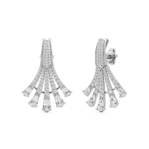 Luxury 925 <b>Silver</b> <b>Stud</b> <b>Earrings</b> With Round Brilliant Cut Diamond Channel Setting For Women Everyday Wear - Product Image 1