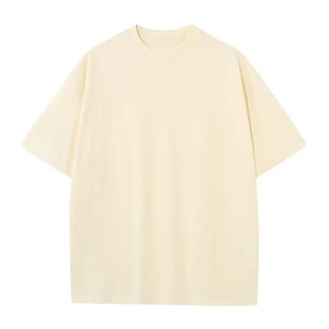 เสื้อยืดผู้ชายผ้าฝ้ายแท้ 100% สีพื้น ทรงโอเวอร์ไซส์ หนัก 300gsm ทรงหลวม สไตล์ทางการ ขายส่ง - Product Image 2