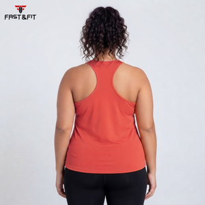 100% Cotton Knitted Breathable Quick Dry Comfortable Workout <b>Ladies</b> Athletic Fitness <b>Vest</b> Gym Tank <b>Top</b> - Product Image 5