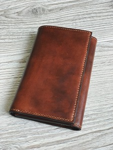 OEM Custom Genuine <b>Leather</b> Tri Fold <b>Wallet</b> Men <b>Real</b> Cowhide Card Holder Handcrafted Compact Pocket Bag LTW-0209 - Product Image 4