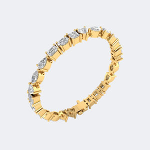 กำไลข้อมือเพชรทรงผสม 13.20 กะรัต ดีไซน์หรูหราประดับเพชรแบบหนามเตย - Product Image 4