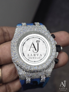 Reloj Mecánico Automático para Hombre Aarva Jewels, con Cristales de Zafiro y Moissanita VVS, Estilo Hip Hop de Lujo - Product Image 1