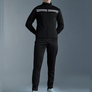 Conjunto Deportivo de Dos Piezas para Hombre, con Logotipo Personalizado, Transpirable, Informal, Chaqueta y Pantalones de Poliéster con Cierre, Traje Deportivo para Hombre - Product Image 4