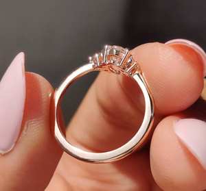 Anillo de Compromiso con Diamante Ovalado Cultivado en Laboratorio, 1 Quilate, Oro Sólido 10K/14K/18K, Sin Níquel, Sin Plomo, Anillo de Novia Clásico, Venta al Por Mayor - Product Image 2