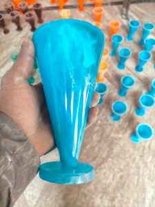 Jarrón Cónico de Resina de Lujo, Decorativo, con Patrón de Mármol, Hecho a Mano, para Mesa, Oficina, Escritorio, Hogar, Sala de Estar - Product Image 3