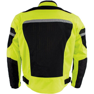 เสื้อแจ็คเก็ตนักแข่งตาข่ายสีเขียวสะท้อนแสงสำหรับผู้ชาย - Product Image 4