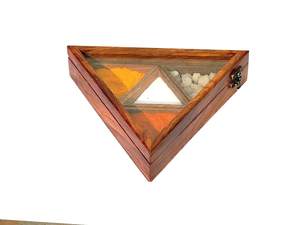 Moderno Organizador de Especias Triangular de Madera Marrón, Contenedor Multiusos para Especias de Cocina, Juego de Frascos para Condimentos - Product Image 2
