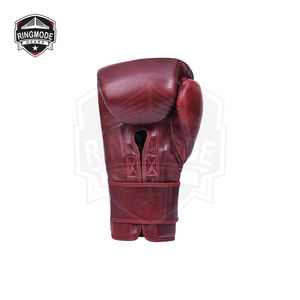 Guantes de Entrenamiento de Piel de Vacuno de Grano Completo Estilo Vintage con Cierre y Acolchado Interior Suave de Tres Capas para Artes Marciales - Product Image 5