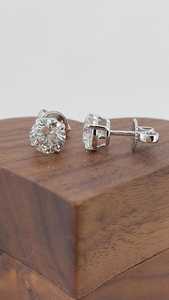 Wholesale Moissanite 1CT Round Cut Diamond <b>Stud</b> <b>Earrings</b> for Women's 925 <b>Silver</b> Fine Weddings Parties Gifts For Lovers - Product Image 1
