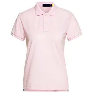 Maglietta Polo a maniche corte personalizzata Casual di qualità Premium per donna T- Shirt polo da donna tinta rosa chiaro 100% cotone