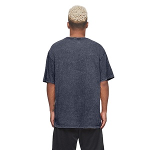 T-shirt Homme Oversize 100% Coton Épais Anti-Plis Anti-Rétrécissement Respirant Coupe Longue Épaules Tombantes Style Streetwear - Product Image 5