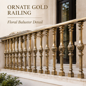 Rampe à volutes florales pour hôtels de luxe, villas, grands escaliers et intérieurs architecturaux classiques - Product Image 4