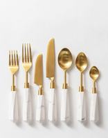 Juego de cubiertos metálicos premium con mango transparente y acabado espejo, tenedor, cuchillo, cuchara, apto para lavavajillas, vajilla para bodas al mejor precio.