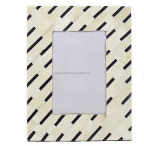Marco de Fotos Personalizable de Hueso Incrustado Hecho a Mano, Moderno, Ecológico y Ligero, Ideal para Decoración del Hogar, Oficina, Hotel, Listo para Regalo - Product Image 4
