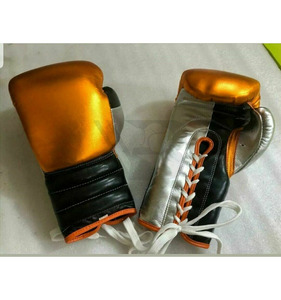 Gants de boxe professionnels personnalisés avec logo, confortables, 10oz 12oz 14oz 16oz, en cuir de vachette, pour entraînement de combat, motif imprimé - Product Image 5