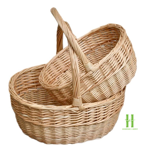 NEW DESIGN Natural Handmade Rattan Organizer <b>Basket</b> <b>Wicker</b> Storage <b>Basket</b> with <b>Handle</b> for Home and Gift Packaging - Product Image 4
