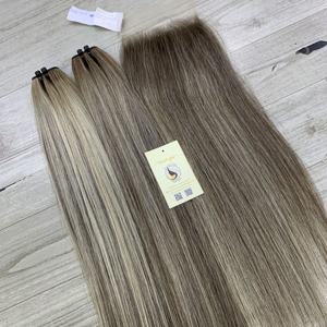 Extensions de cheveux naturels vietnamiens à double trame, couleur mèches, lisses, tissées à la machine, très demandées - Product Image 4